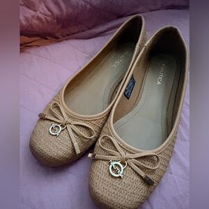 Nautica Women's Woven Tan Loafers